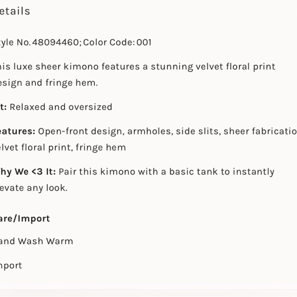 NWT Free People Black Motif (black/cream) Nightbitd Burnout Duster OS - Picture 4 of 5